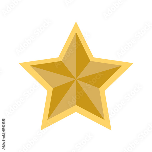 star shape gold decoration style icon. Isolated and flat illustration. Vector graphic