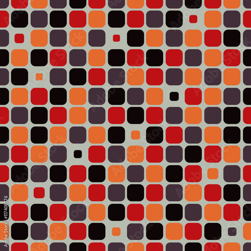 Vector semless pattern background with rounded corner squares.