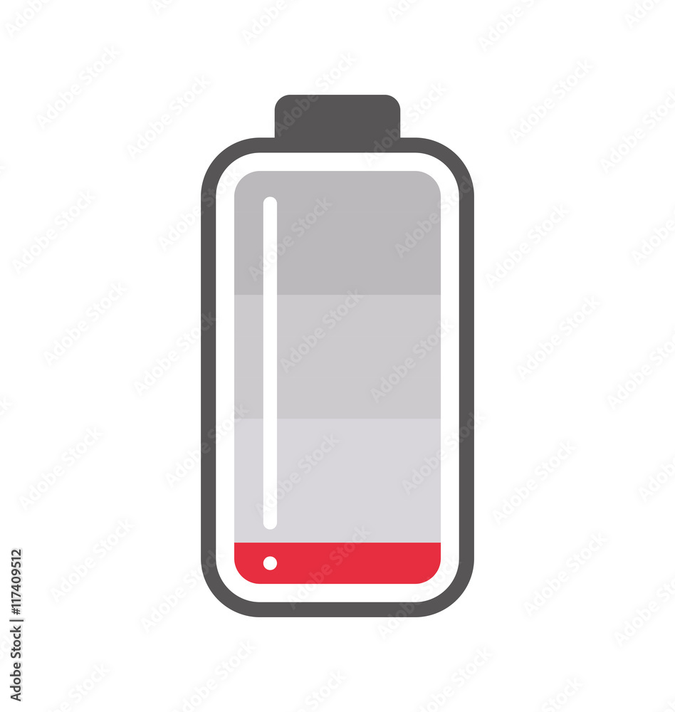 Battery red energy power charge icon. Isolated and flat illustration. Vector graphic Battery red energy power charge icon. Isolated and flat illustration. Vector graphic