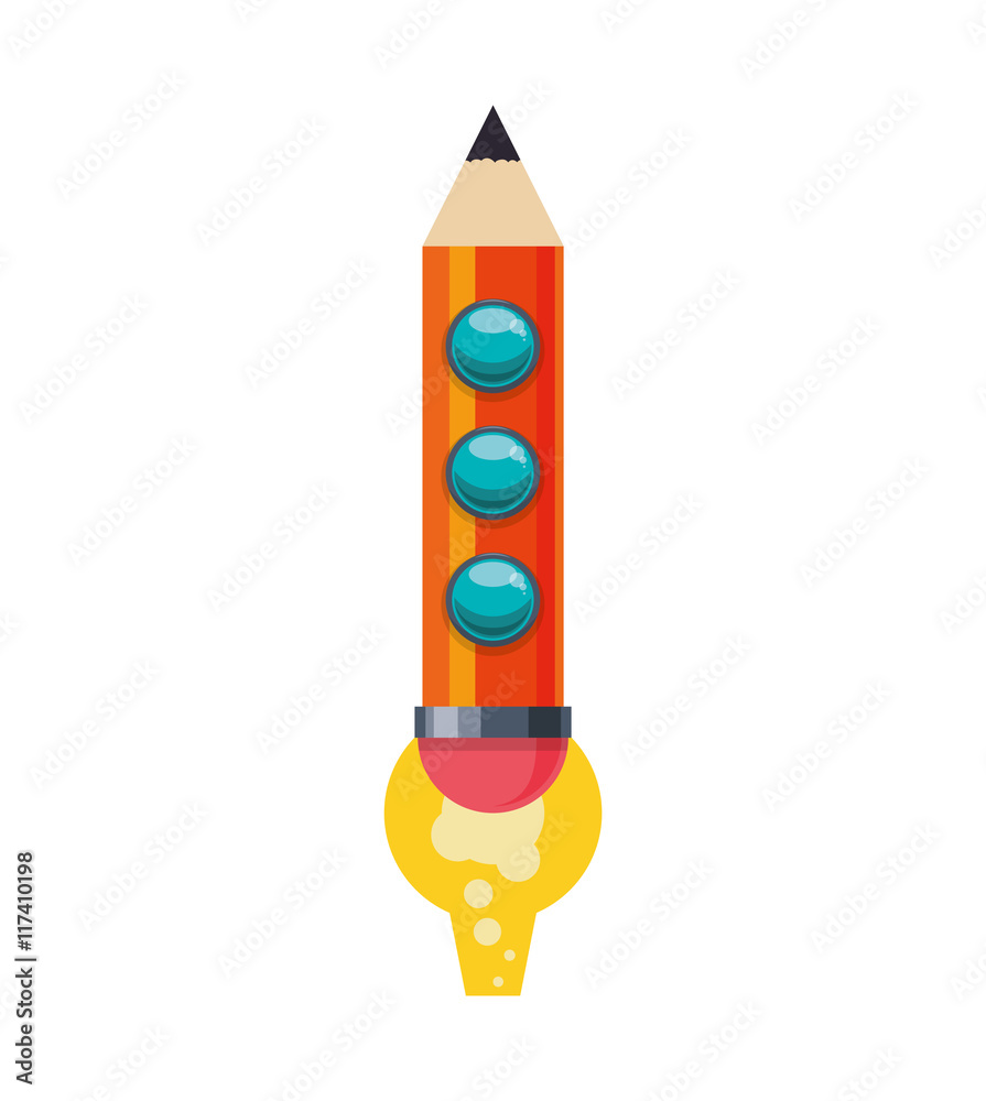 light bulb pencil rocket start up innovation icon. Isolated and flat illustration. Vector graphic light bulb pencil rocket start up innovation icon. Isolated and flat illustration. Vector graphic