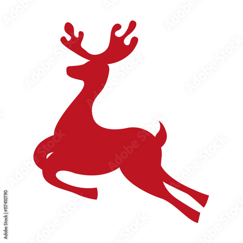 reindeer deer silhouette icon