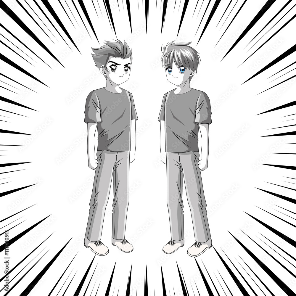 Boy Anime Male Manga Cartoon Comic Icon. Colorfull And Isolated  Illustration. Vector Graphic Royalty Free SVG, Cliparts, Vectors, and Stock  Illustration. Image 62292639.