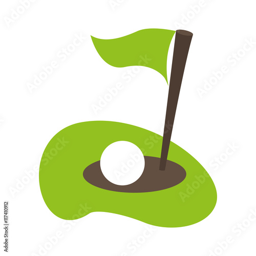 golf hole flag icon
