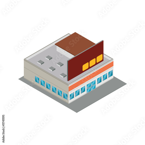 store market shop building icon. Isolated and flat illustration. Vector graphic