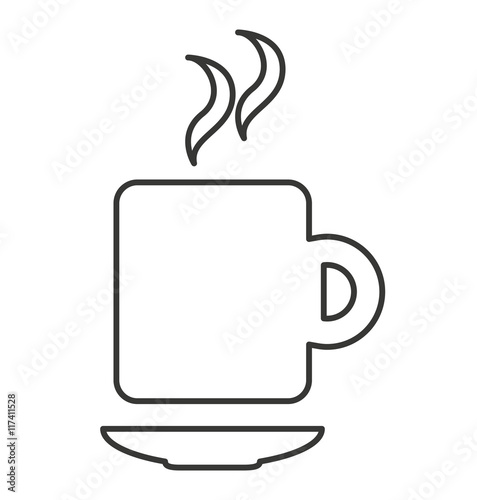 delicious coffee silhouette icon