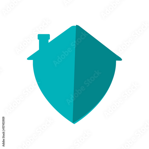 house shield security system insurace protection icon. Isolated and flat illustration. Vector graphic