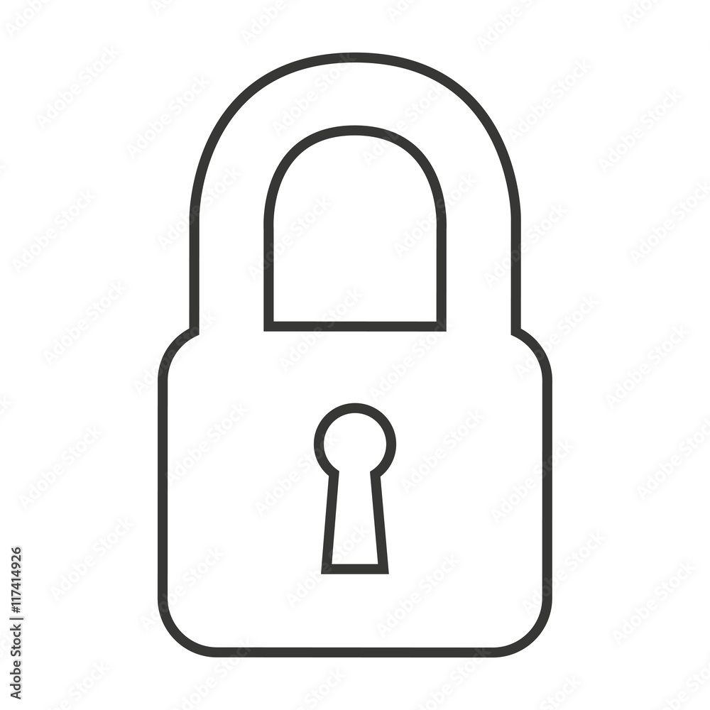 safe secure padlock security isolated icon