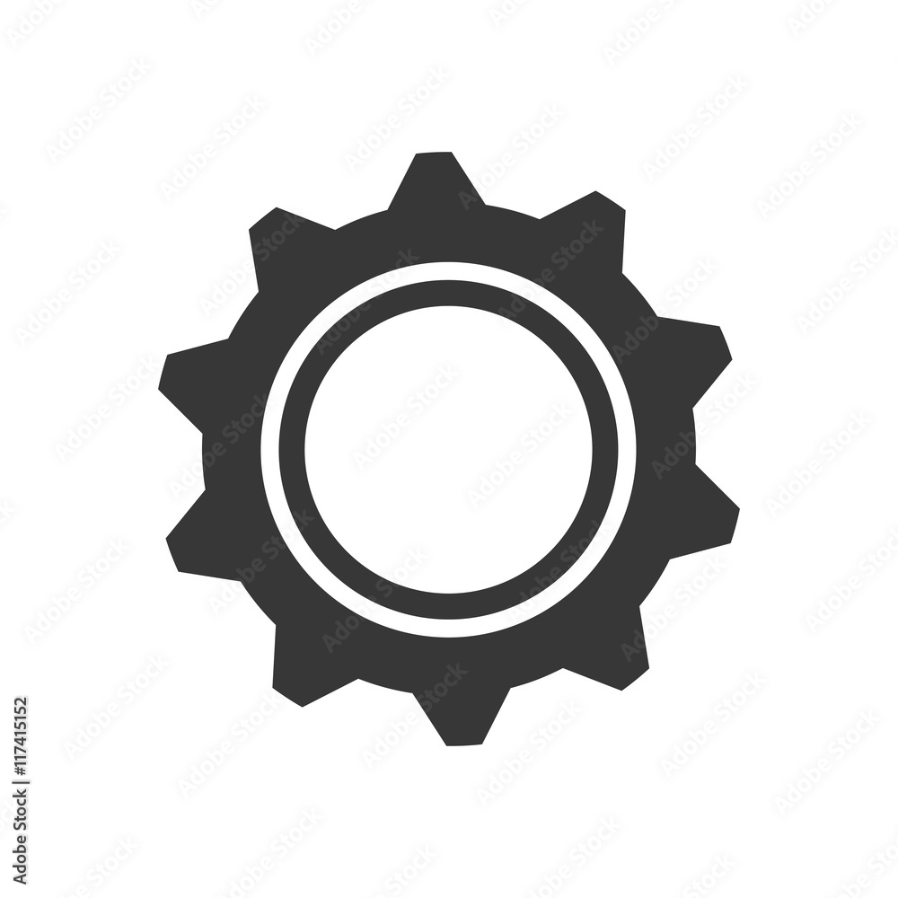 gear machine part technology metal icon. Isolated and flat illustration. Vector graphic