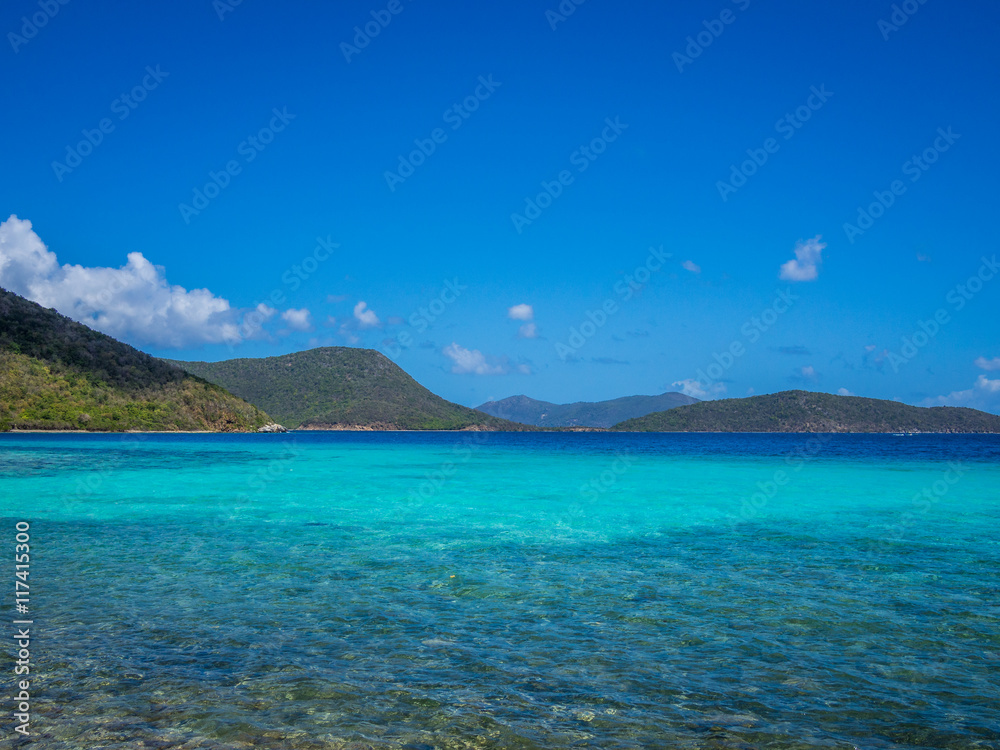 Fototapeta premium Caribbean sea at US Virgin Islands
