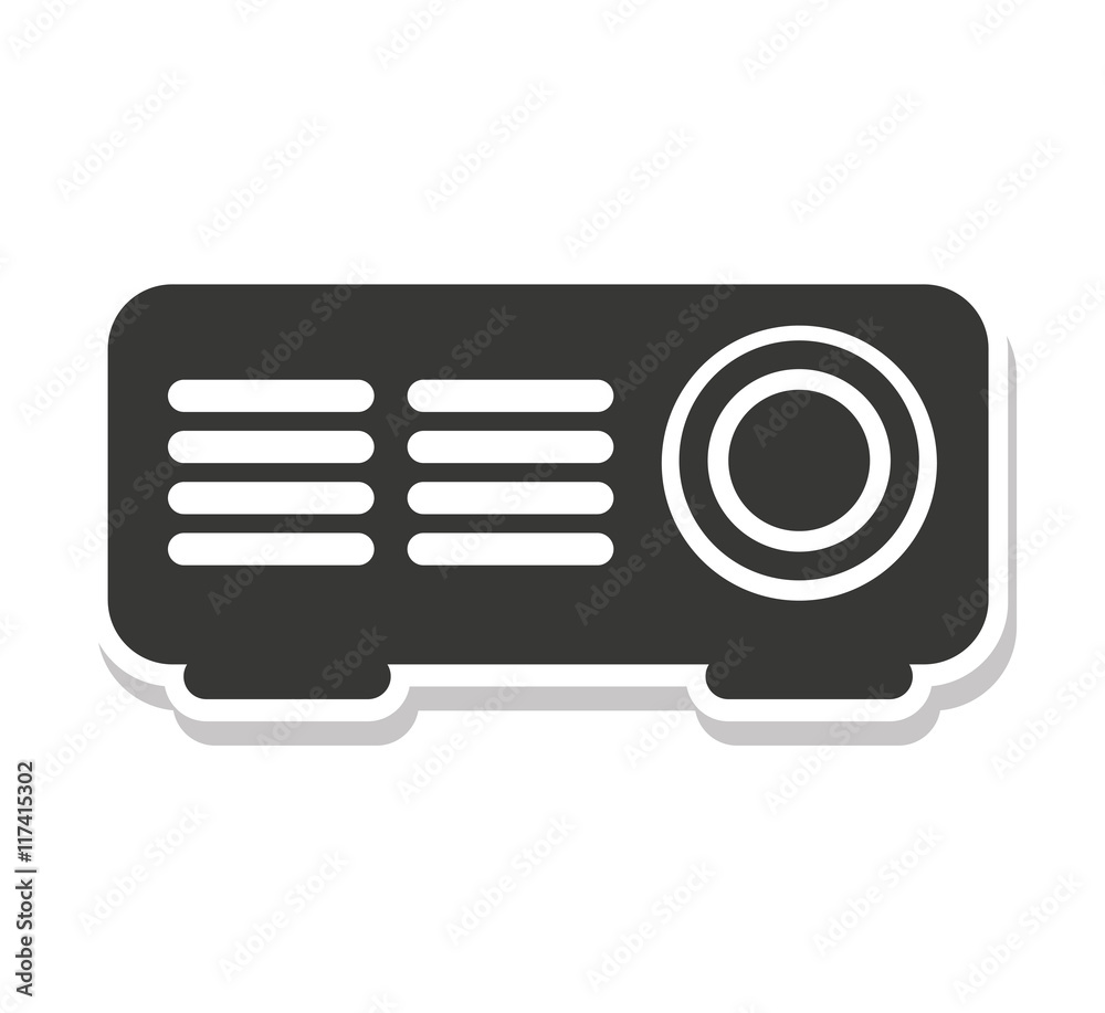 player video projector isolated icon player video projector isolated icon