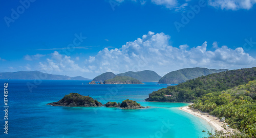 Fotografie, Obraz Postcard view from US Virgin Islands