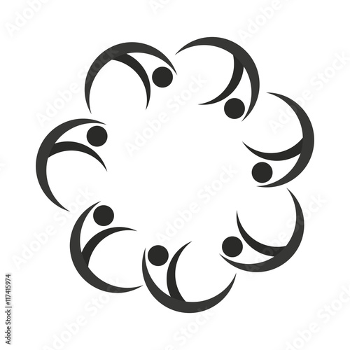 human figure group teamwork icon