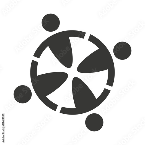 human figure group teamwork icon