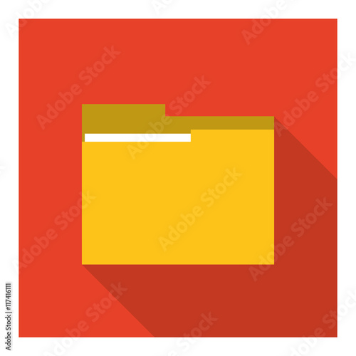 File concept represented by yellow folder icon. Colorfull and flat illustration.