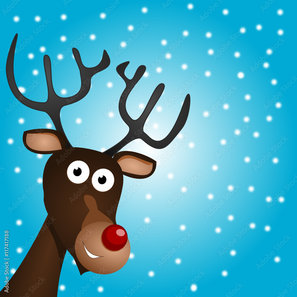 Rentier Rudolph an Weihnachten Stock Vector | Adobe Stock