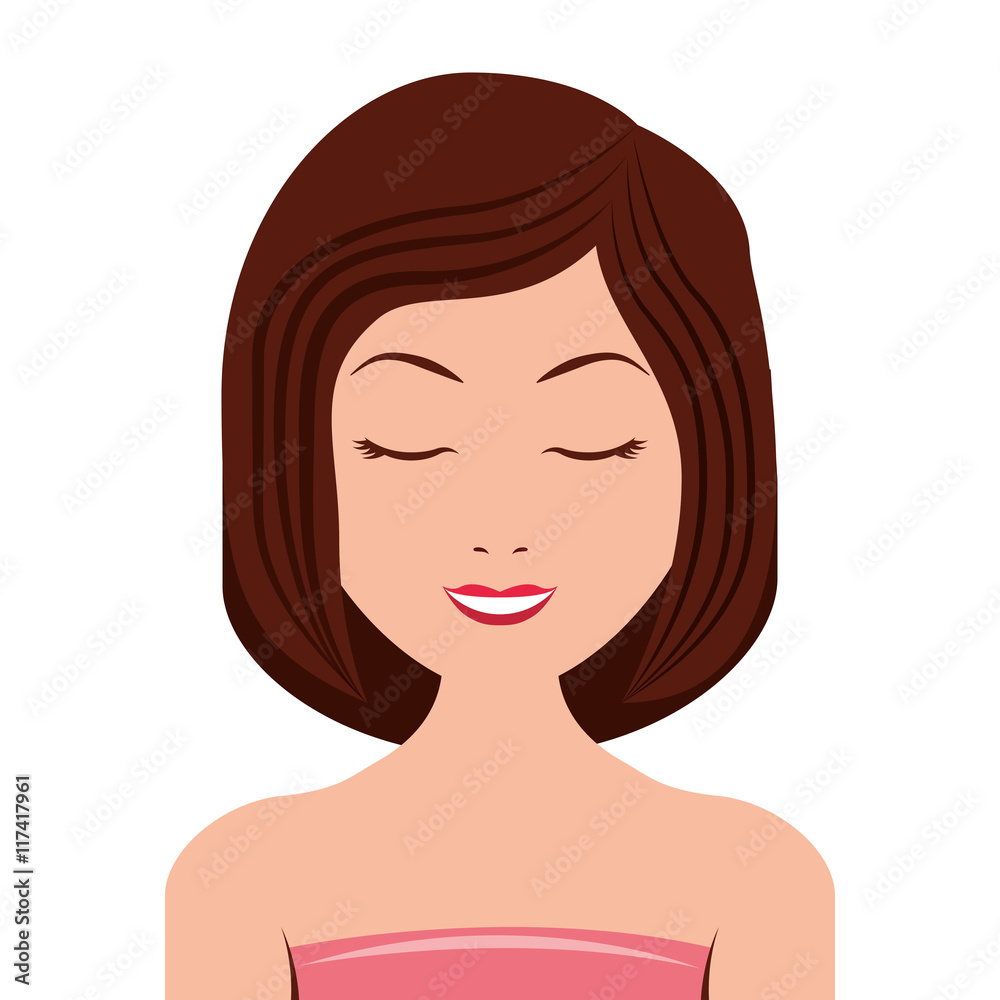 woman female threatment spa icon woman female threatment spa icon