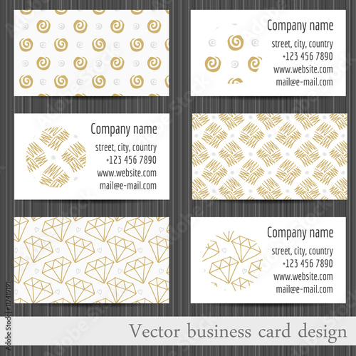 Vector set of business cards templates abstract background. © pp_scout