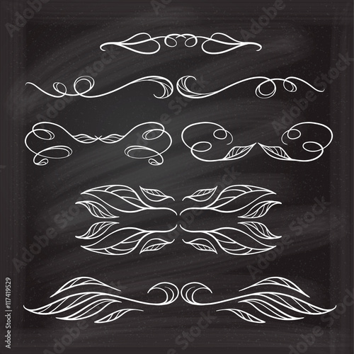 Vector calligraphic design elements.