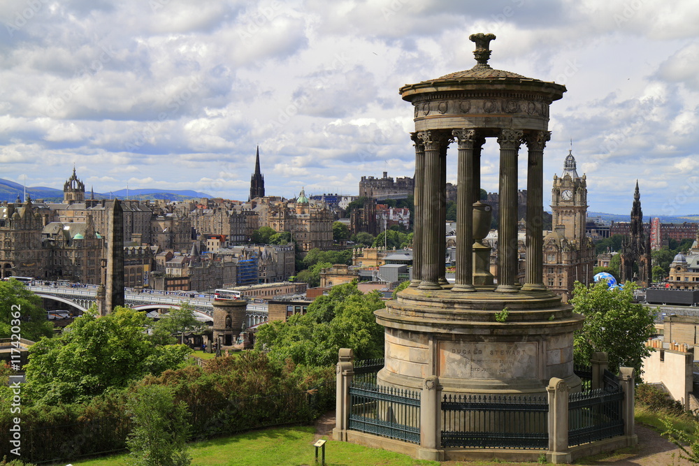 A view over Edinburgh from Calton Hill, Scotland
