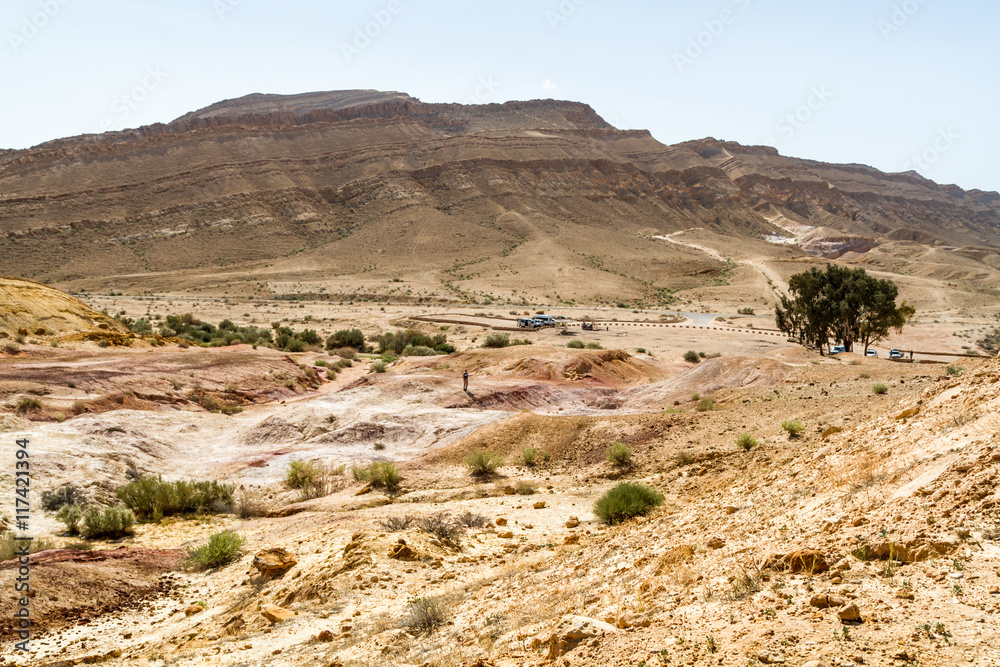 The Makhtesh Gadol in Negev desert, Israel The Makhtesh Gadol in Negev desert, Israel