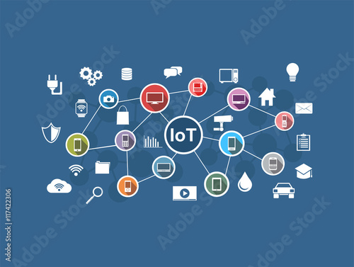 Internet of Things. IoT network. Internet connection concept.