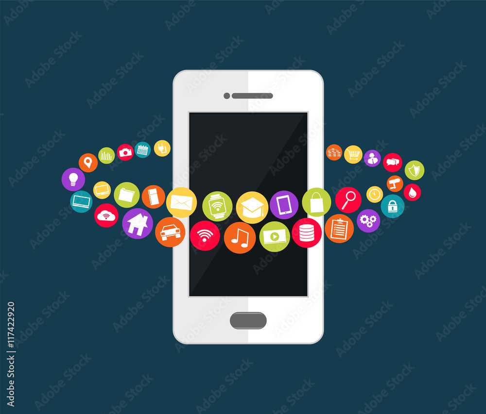 Mobile application abstract background. Mobile application abstract background.