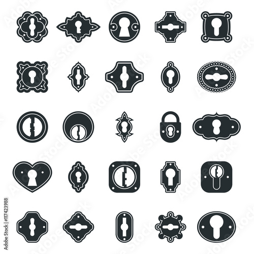 Keyholes signs in modern vintage style
