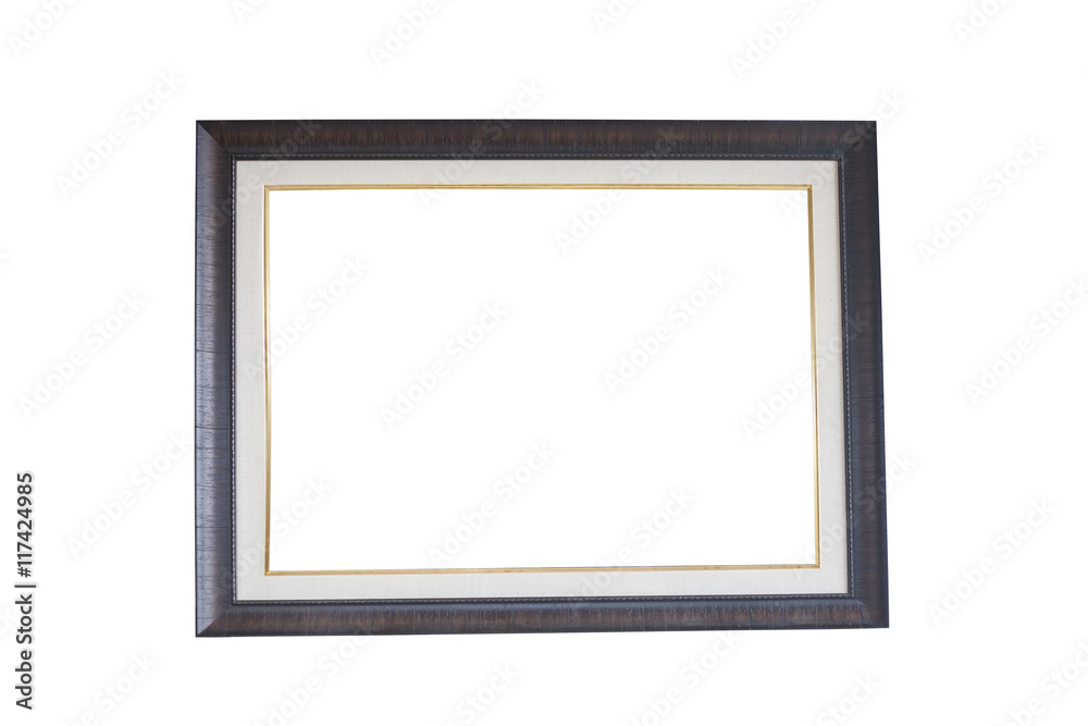 Classic wooden frame isolated on white background Classic wooden frame isolated on white background