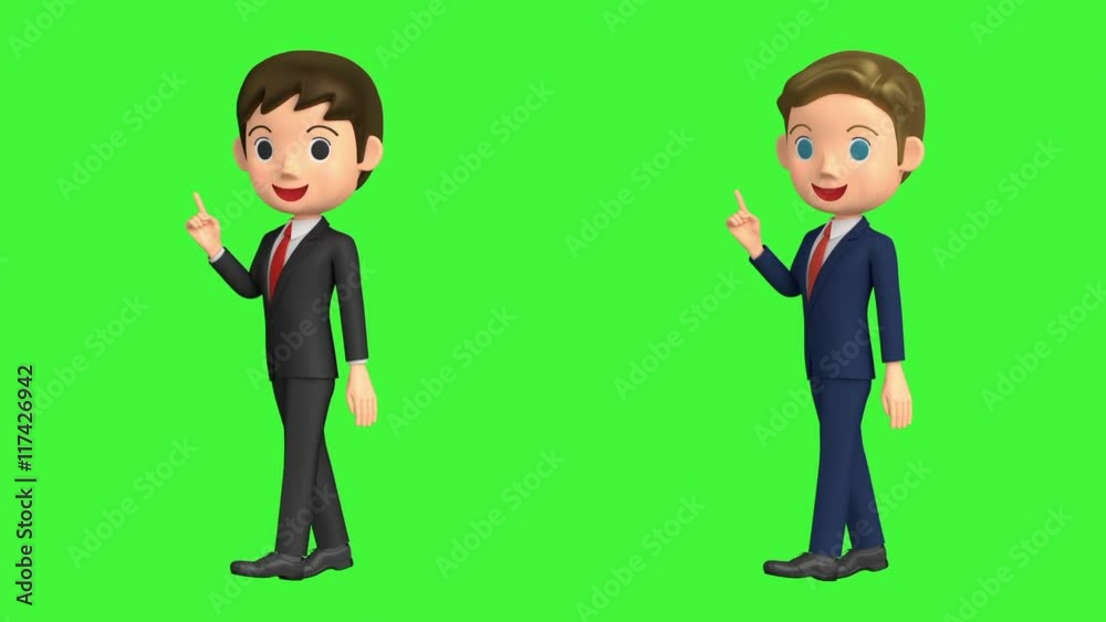 3D animation - Animation of two men who continue walking. 3D animation - Animation of two men who continue walking.