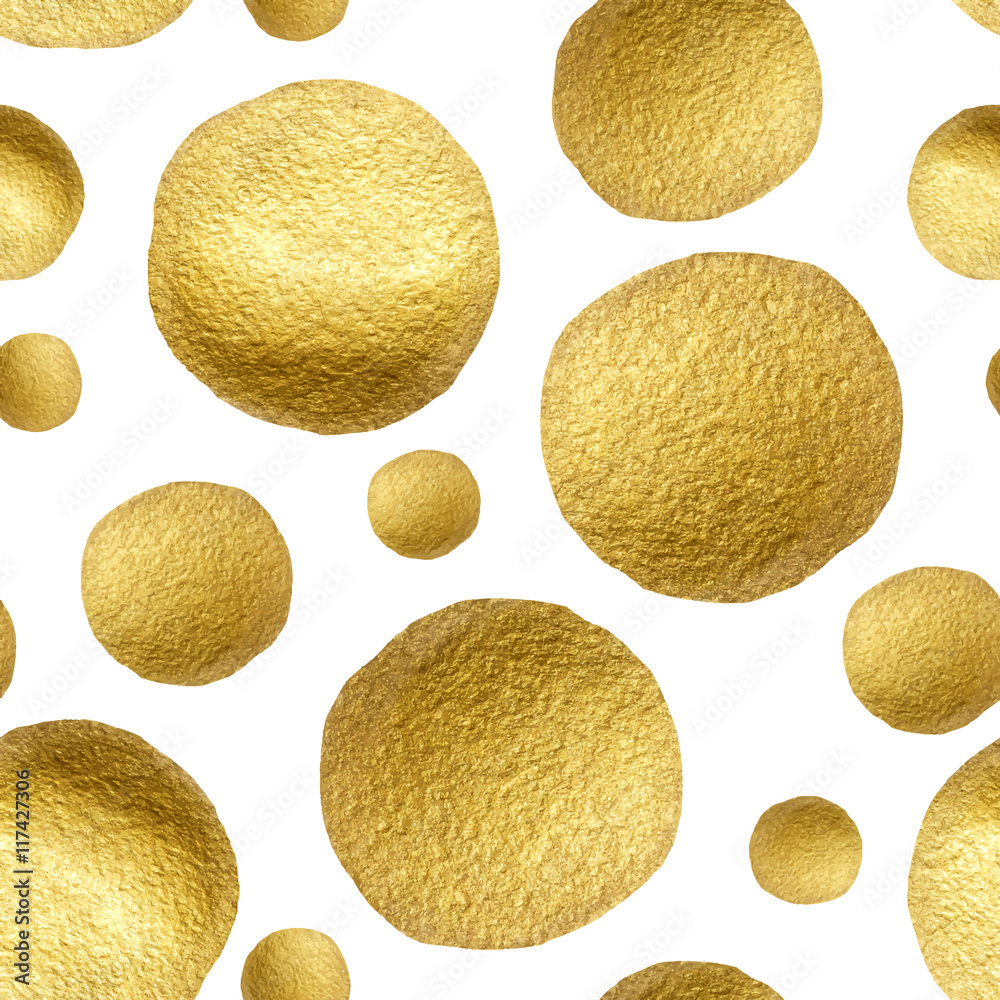 Seamless pattern gold circle on a white background. Pattern gold polka dot. Gold glitter circle pattern. Design for fabric, textile, wrapping paper, card, invitation, wallpaper, web design, wedding Seamless pattern gold circle on a white background. Pattern gold polka dot. Gold glitter circle pattern. Design for fabric, textile, wrapping paper, card, invitation, wallpaper, web design, wedding