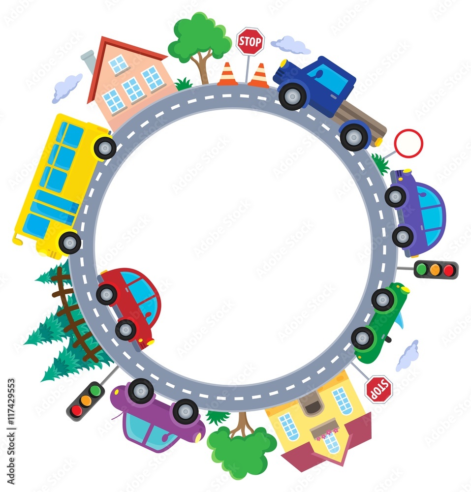 Circle with cars theme image 1