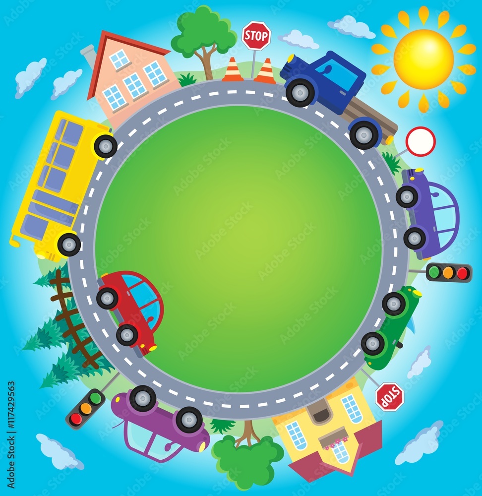 Circle with cars theme image 2 Circle with cars theme image 2