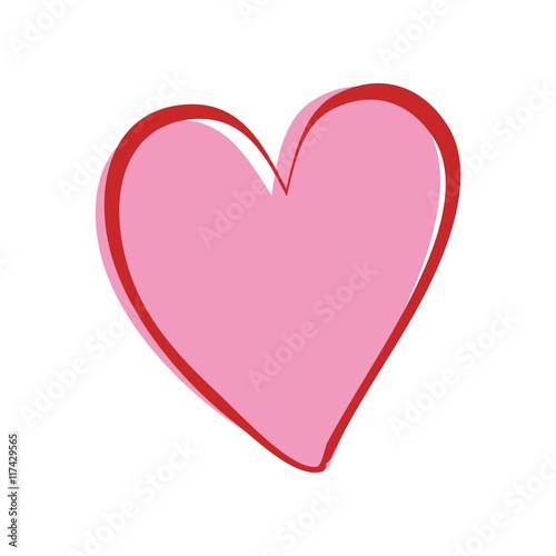 Love logo heart symbol vector