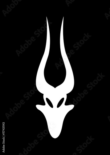 scull with horns