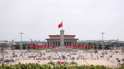 Tiananmen Square, one of the world's largest city square, The Gate of Heavenly Peace in Beijing China