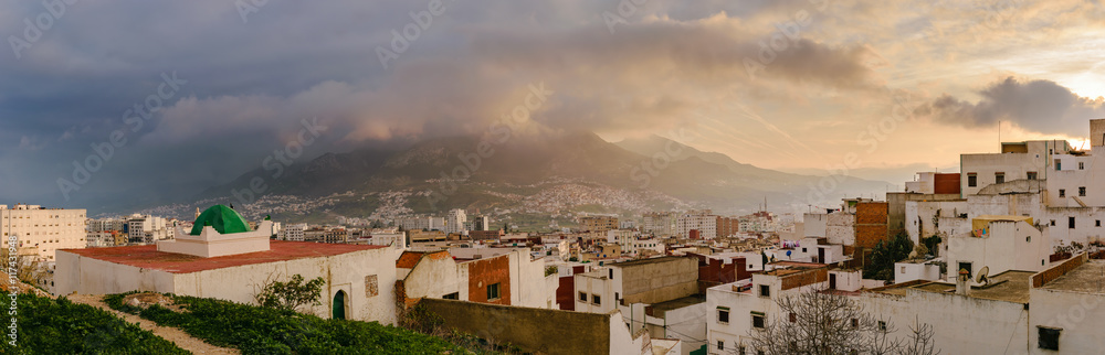 View over Tetouan at sunset, Morocco