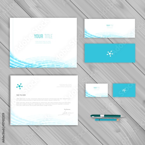 Blue corporate identity template