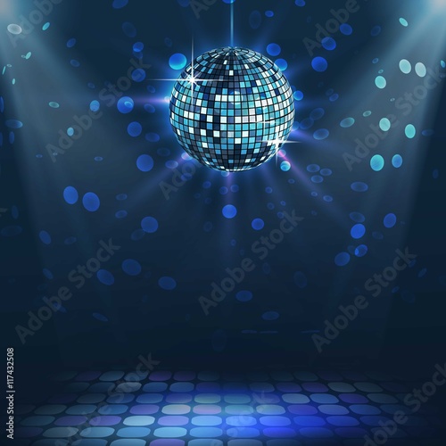 Bright disco ball photo