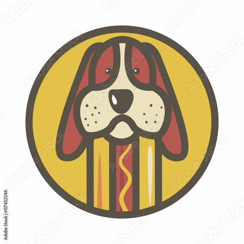 hot dog logo icon vector