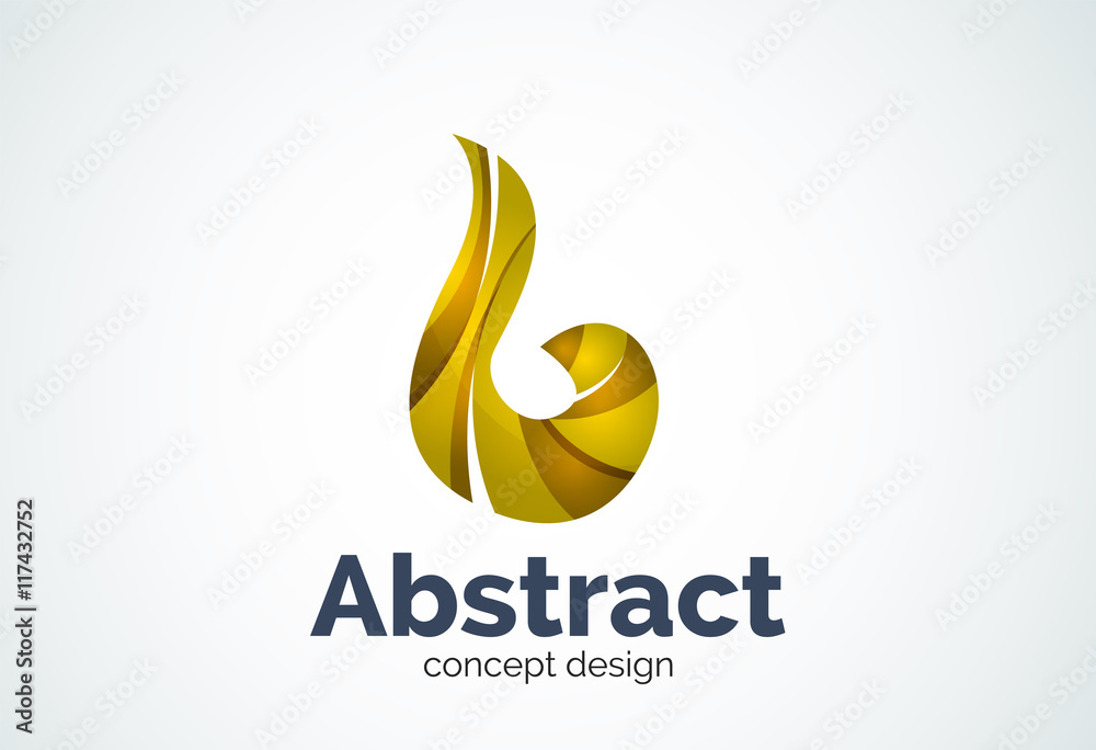 Abstract swirl logo template, smooth elegant shape concept Abstract swirl logo template, smooth elegant shape concept
