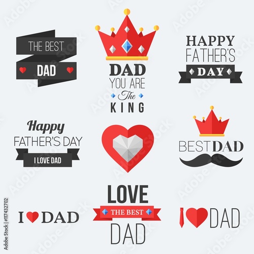Happy fathers day badges