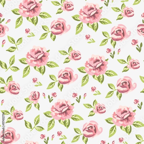 Retro roses pattern