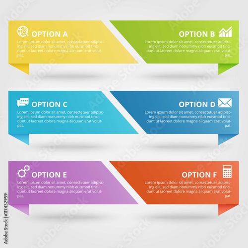 Colorful banners infographic