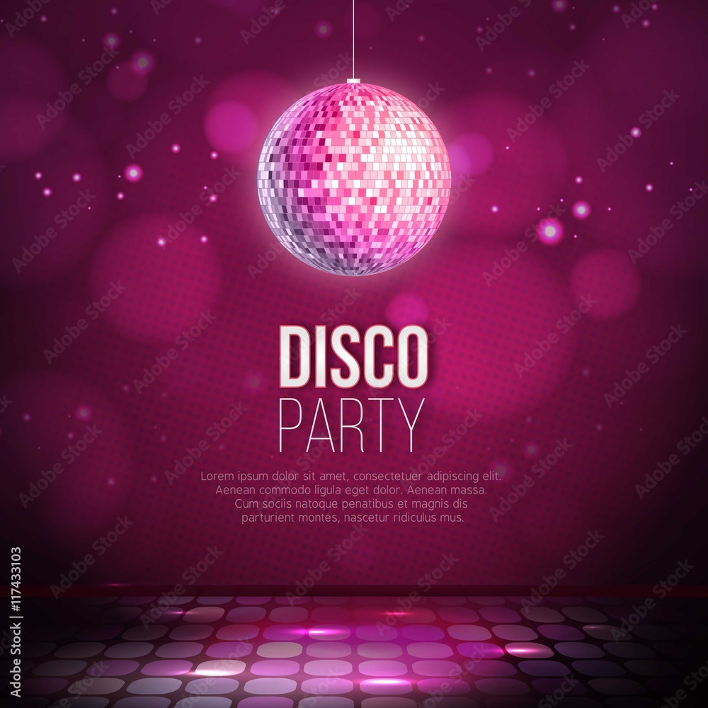 Disco party background - obrazy, fototapety, plakaty 