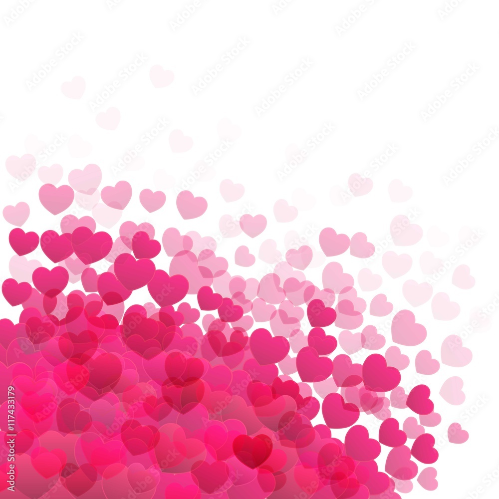 Hot pink hearts background