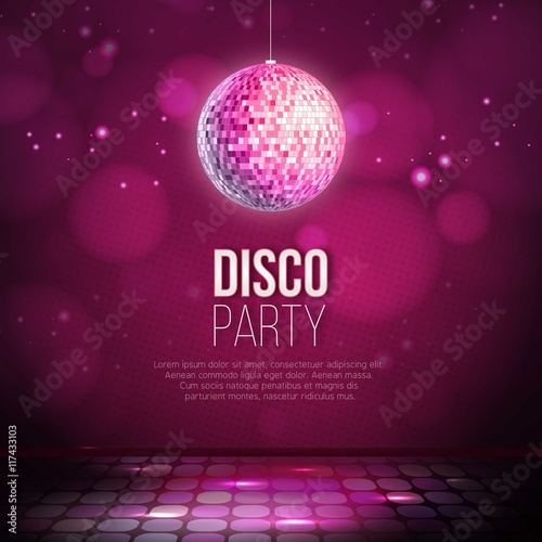 Disco party background photo