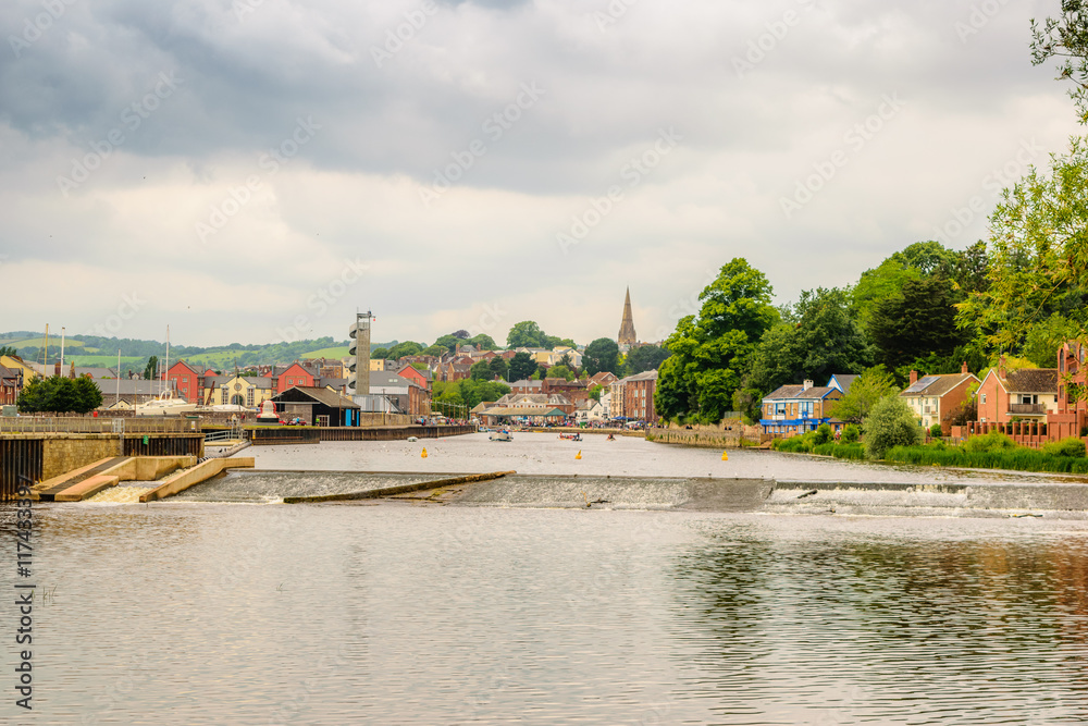 Fototapeta premium View of Exeter river 