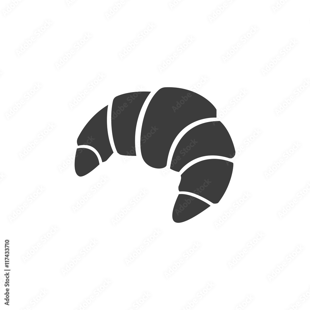 Croissant icon. Croissant Vector isolated on white background. Flat