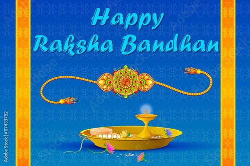 Rakhi pooja thali for Raksha Bandhan