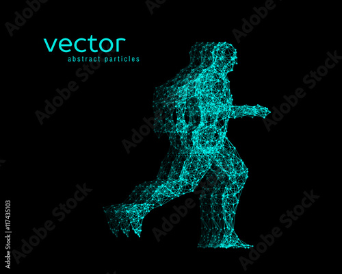 Vector illustration of running man.